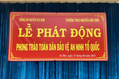 Lễ phát động “Phong trào toàn dân bảo vệ an ninh Tổ quốc”  tại trường THCS Nguyễn Văn Trỗi