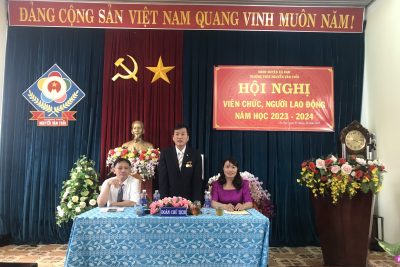 HỘI NGHỊ CÁN BỘ, VIÊN CHỨC, NGƯỜI LAO ĐỘNG NĂM HỌC 2023-2024 CỦA TRƯỜNG THCS NGUYỄN VĂN TRỖI