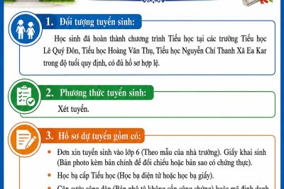 THÔNG BÁO TUYỂN SINH LỚP 6 – NĂM HỌC 2026-2027